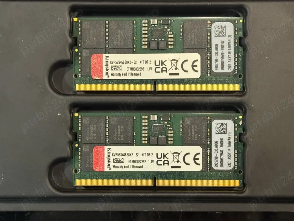 Kit Memorie RAM laptop Kingston 32GB (16x2) DDR5 5600MT s