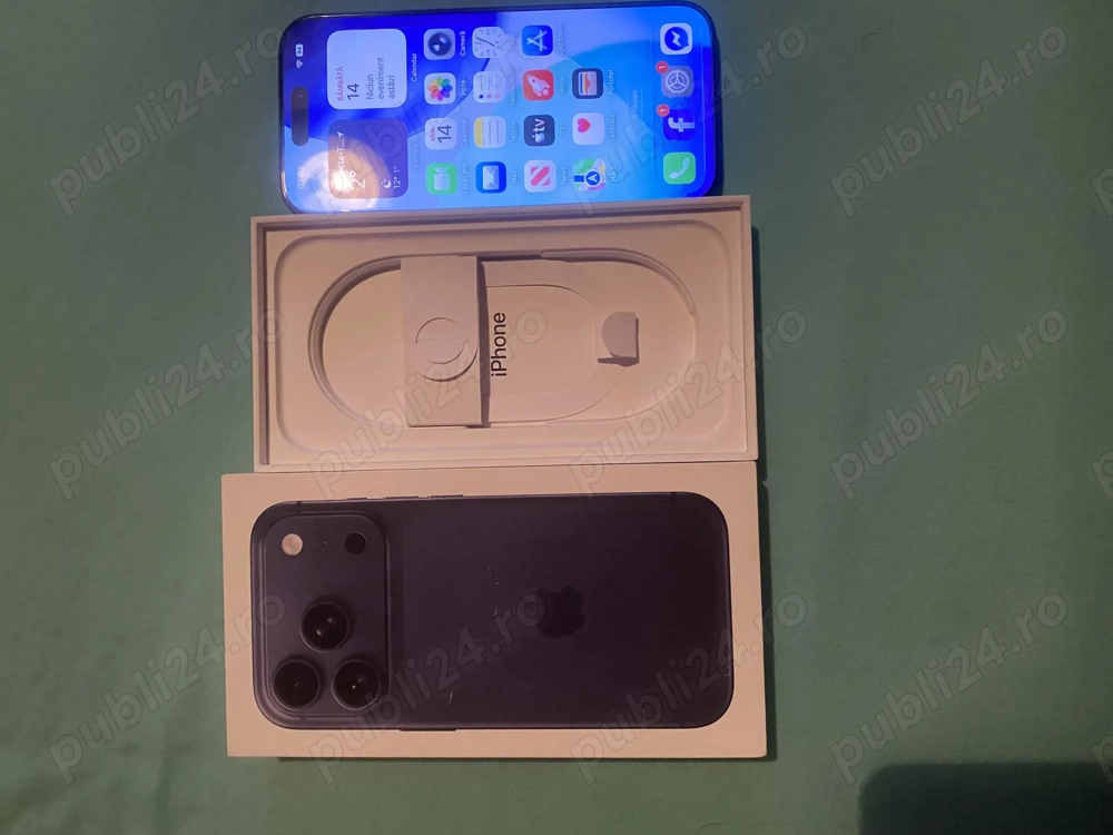 Vând Iphone 17 pro Blue 512gb nou Fac si Schimb