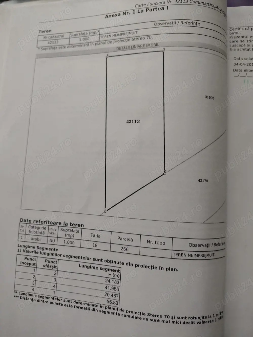 Vand Teren 1000mp Tulcea
