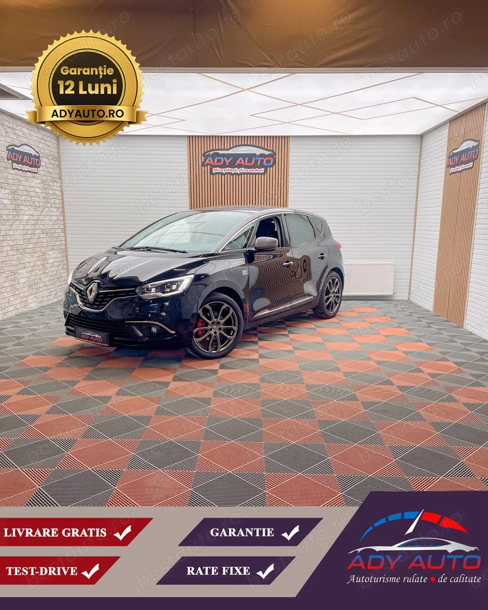 Renault Scenic Automat 2016 Livrare gratis toata tara. RATE FIXE. Buy-back . Test drive .