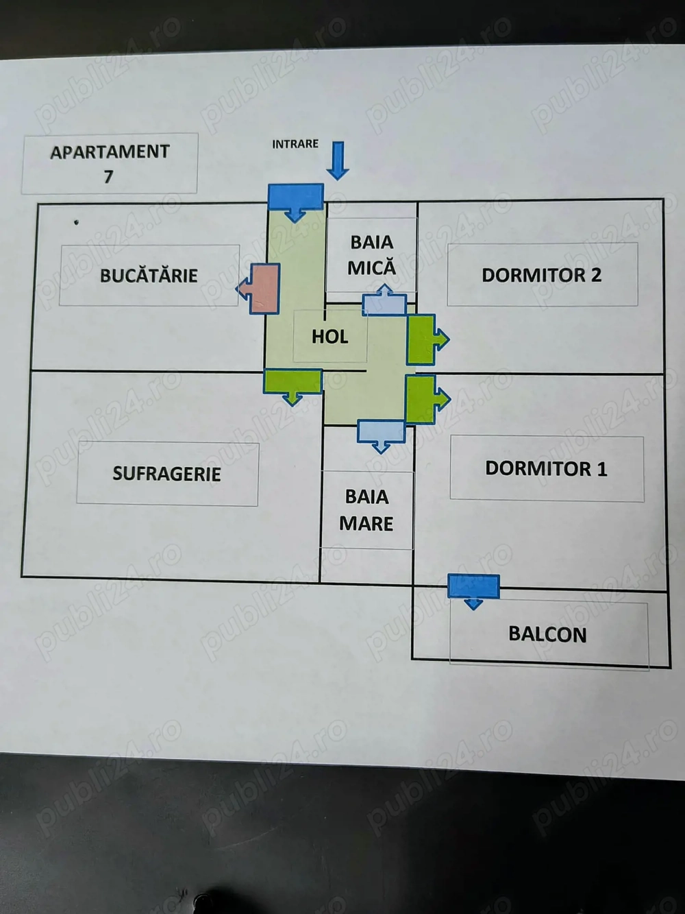 Apartament 3 camere, 65 mp utili, 2 băi, balcon   Steaua, Slatina