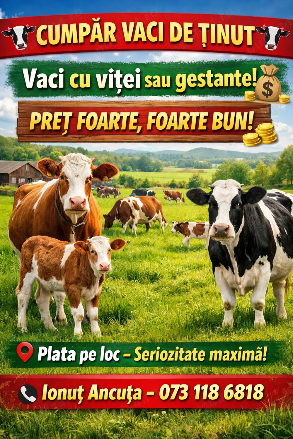Achiziționez animale 