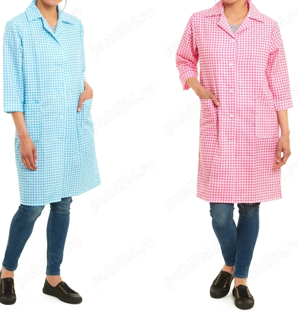 Halat de lucru, capot dama nou, maneci 3 sferturi poliester Anglia nr. 44-52 EU, 18-26 UK