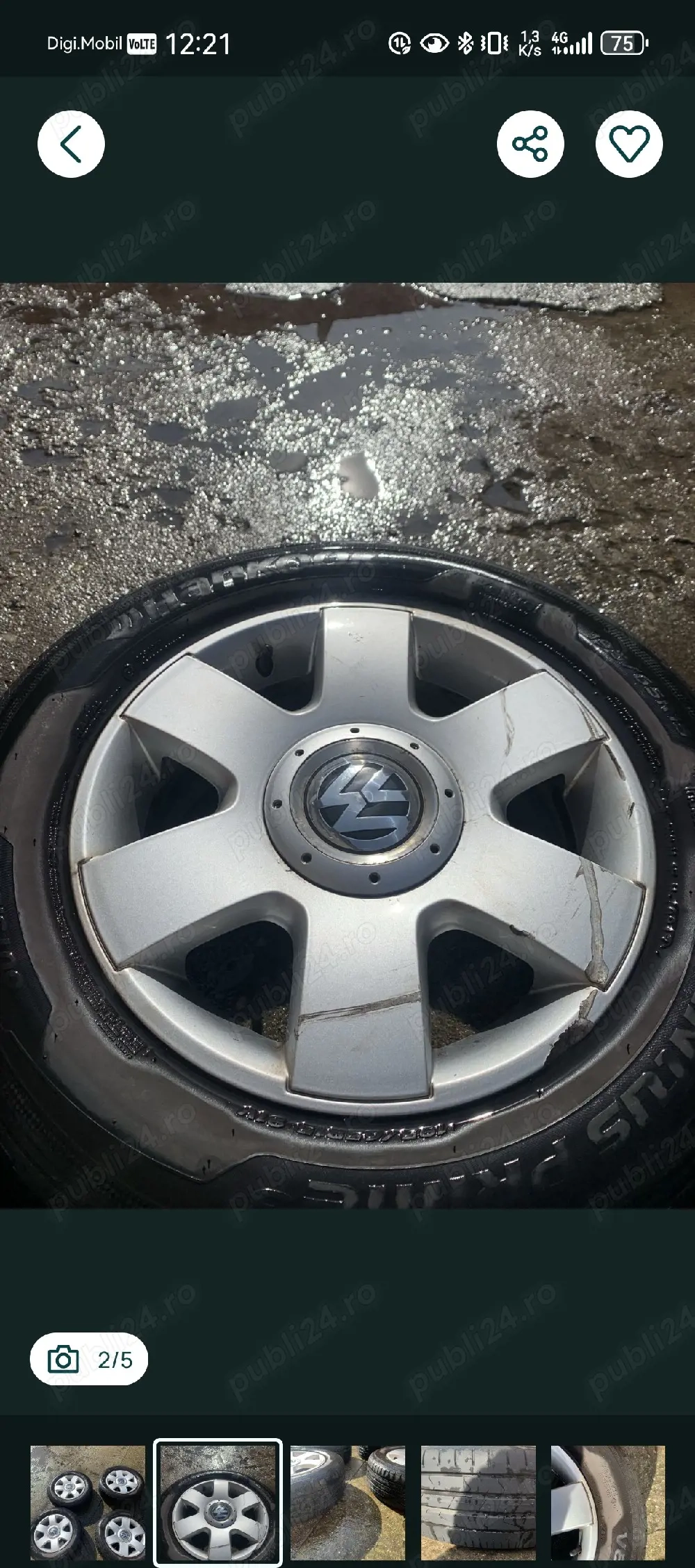 Jante originale vw (5x112) r15 vara 