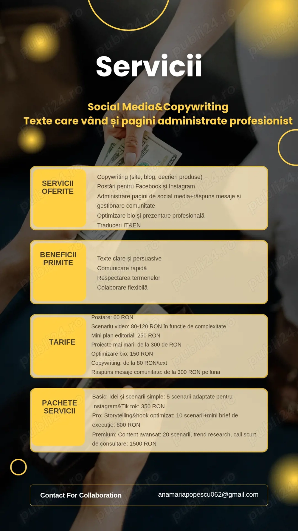 Copywriter & Social Media Manager | Texte profesionale | Administrare