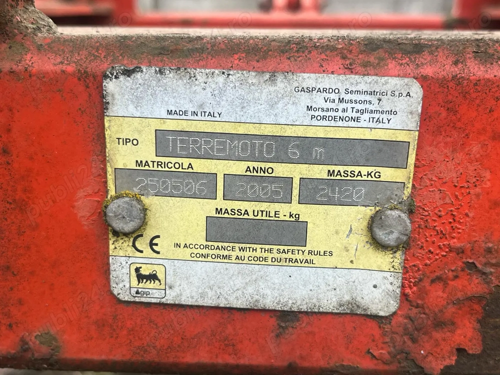 Combinator ( gruber ) 6 m ,Terremoto Maschio Gaspardo.