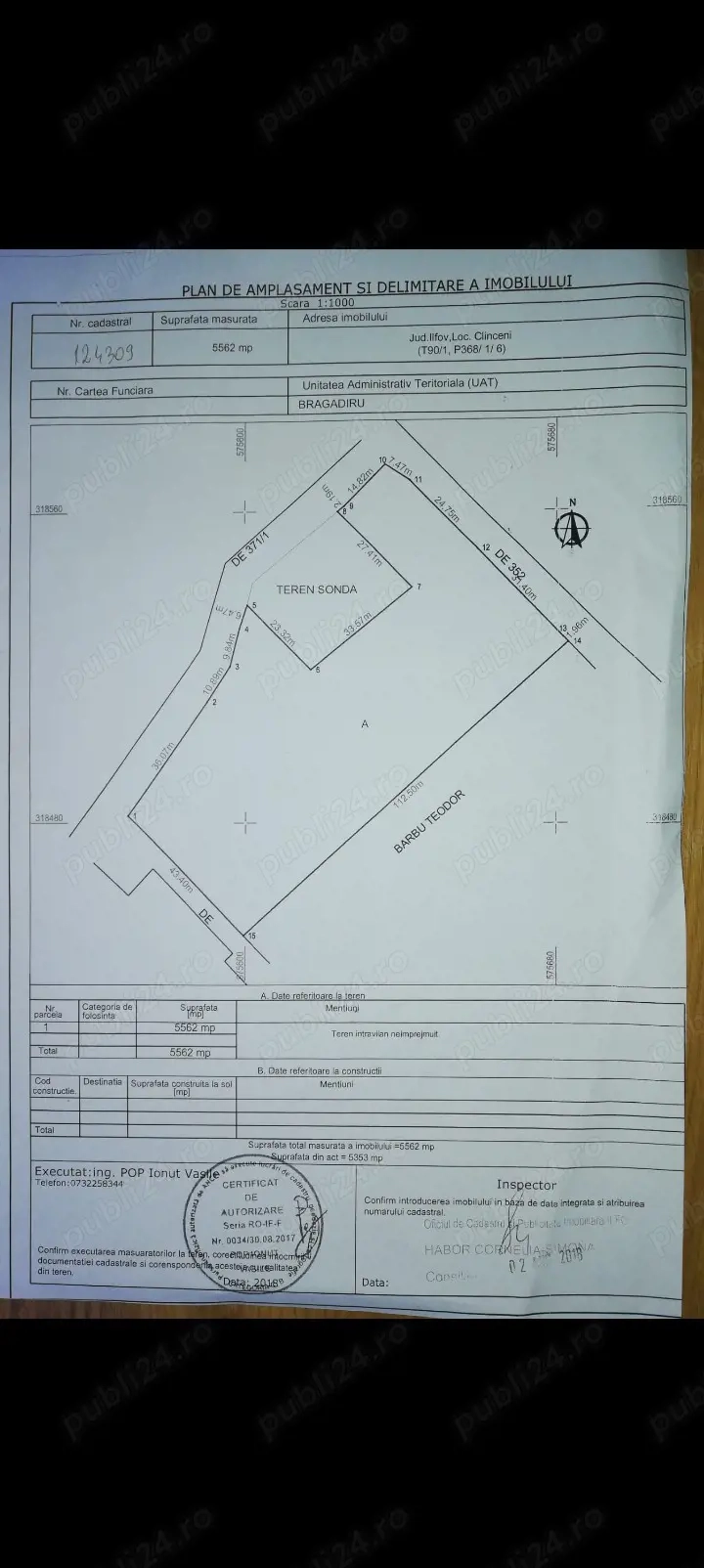 Teren intravilan 5562mp