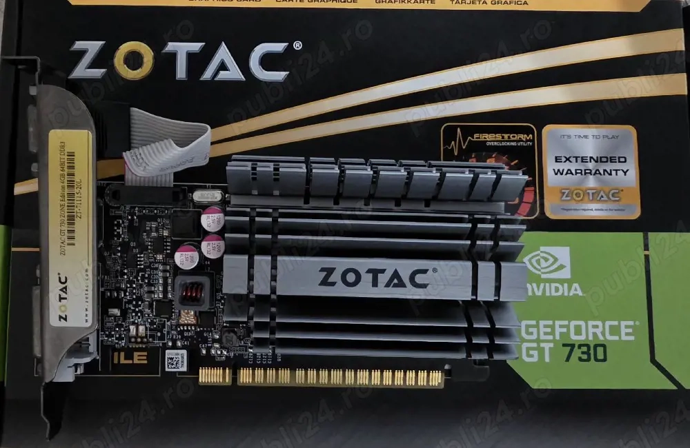 Placa video Zotac Nvidia Gt 730 4Gb Ddr3