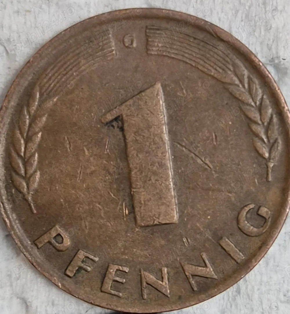 Lot 125+ Monede Germania (Pfennig) 1948-1988 | Include piese 1948 G și 1967 Bronz