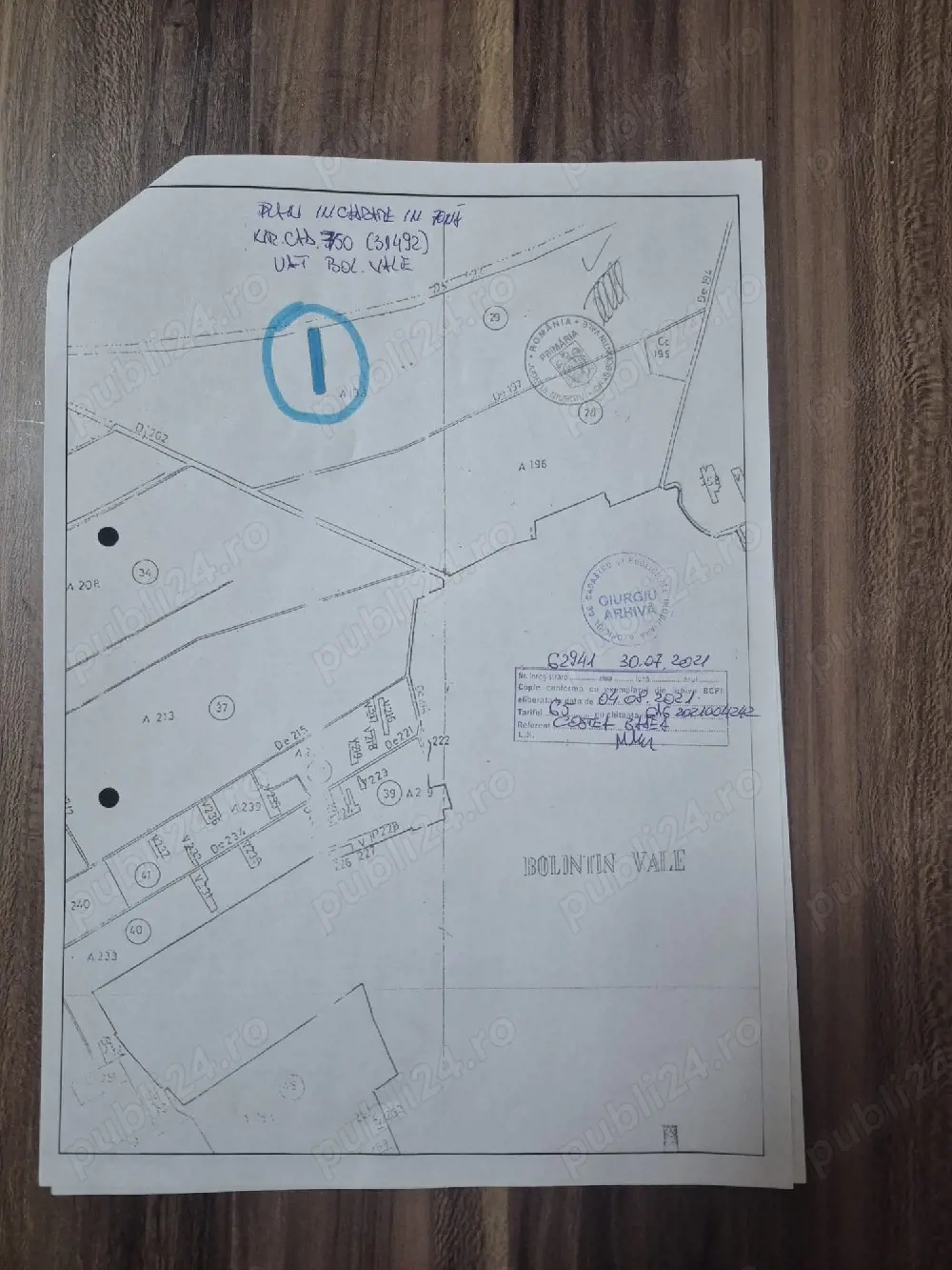 teren intravilan 5000mp cu d27,5 București-Pitești 