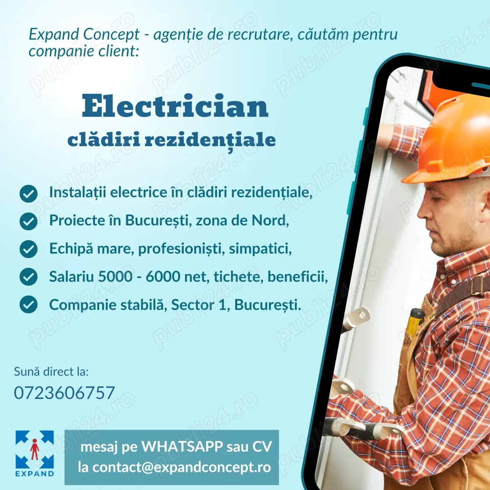 Electrician clădiri rezidențiale