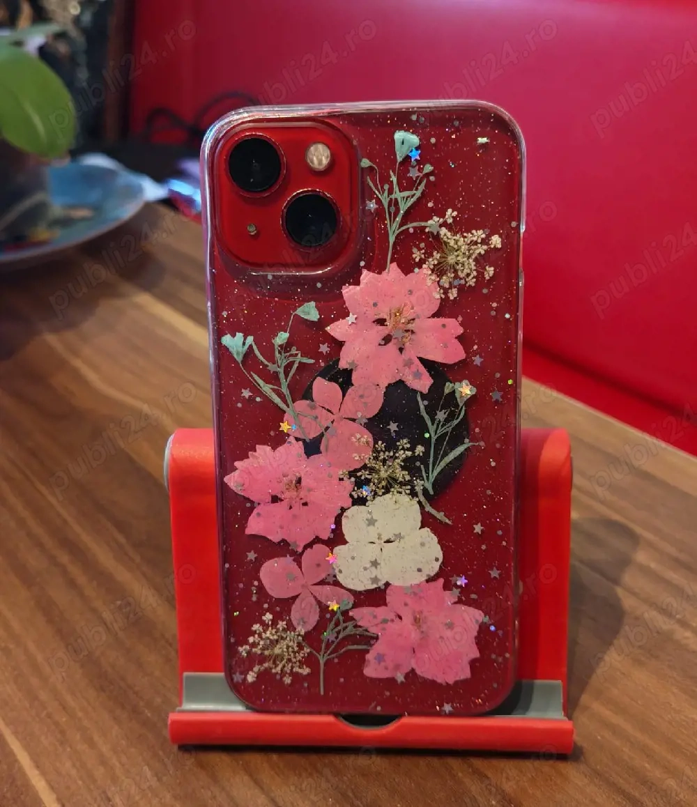 Vand iphone 13 rosu 94 baterie 128gb husa incarcator cablu magnet fct perfect 