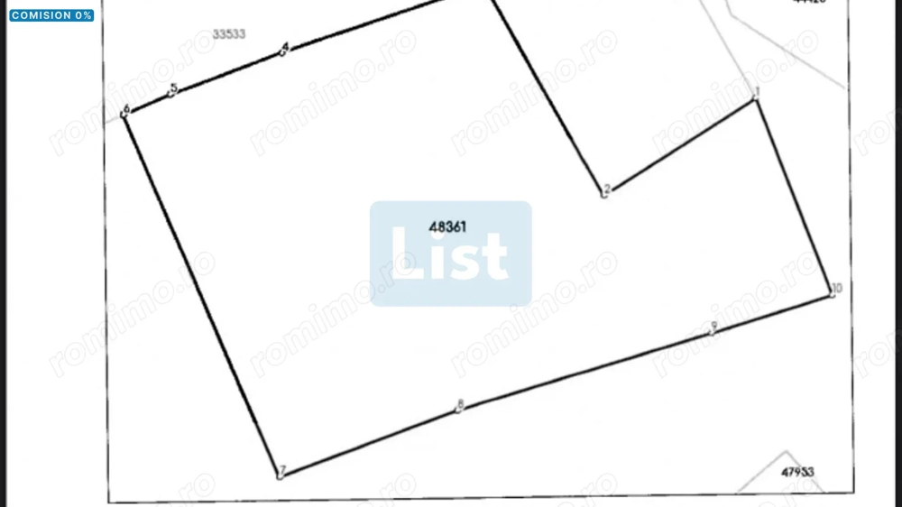 Teren intravilan pe drumul Lupacului 12 euro mp si 1069 mp extravilan