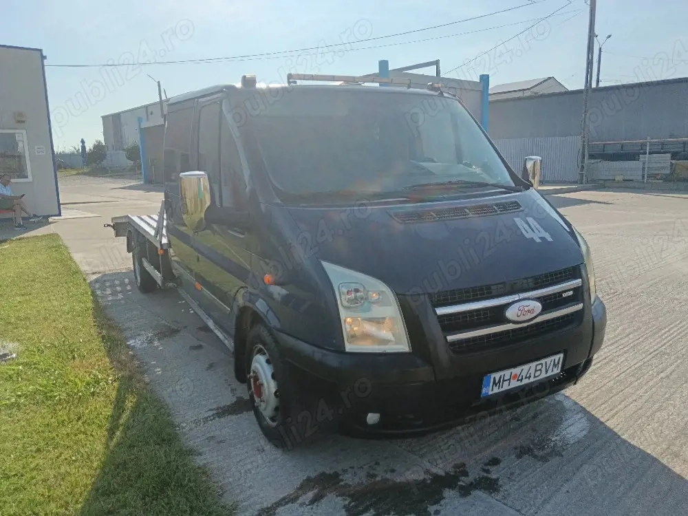 Autoplatforma slep ford transit cabina dublă 