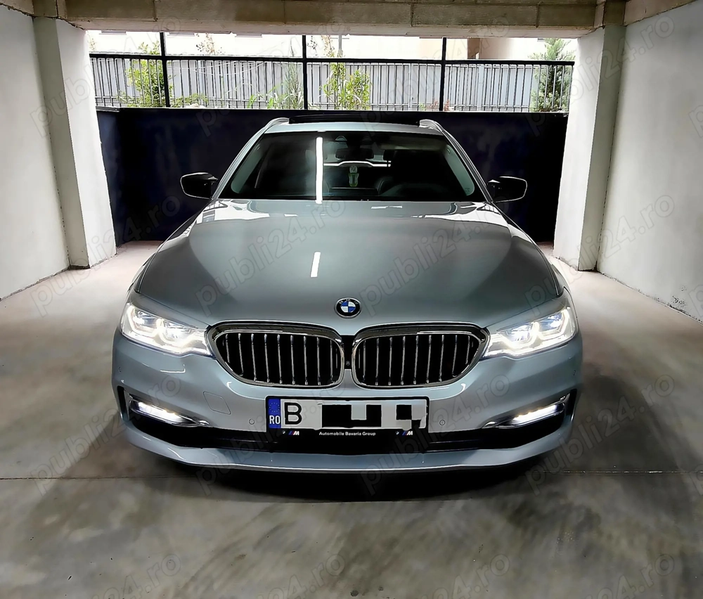 BMW 520d 190 an 2018 Luxury, camere 360, trapa, ventilație scaune, volan incalzit 