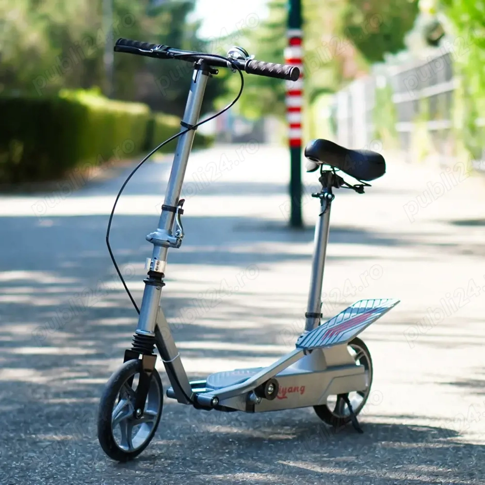 Trotineta Kinderauto Pegasus, cu pedale si scaun, reglabila, pliabila