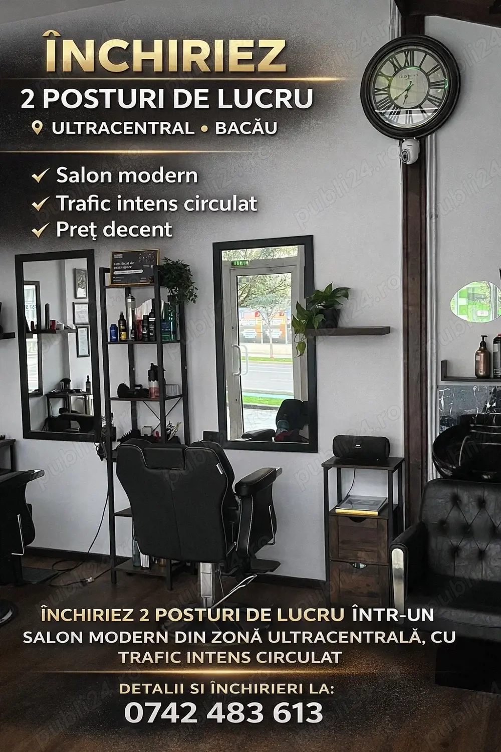 Închiriez doua posturi de frizerie !