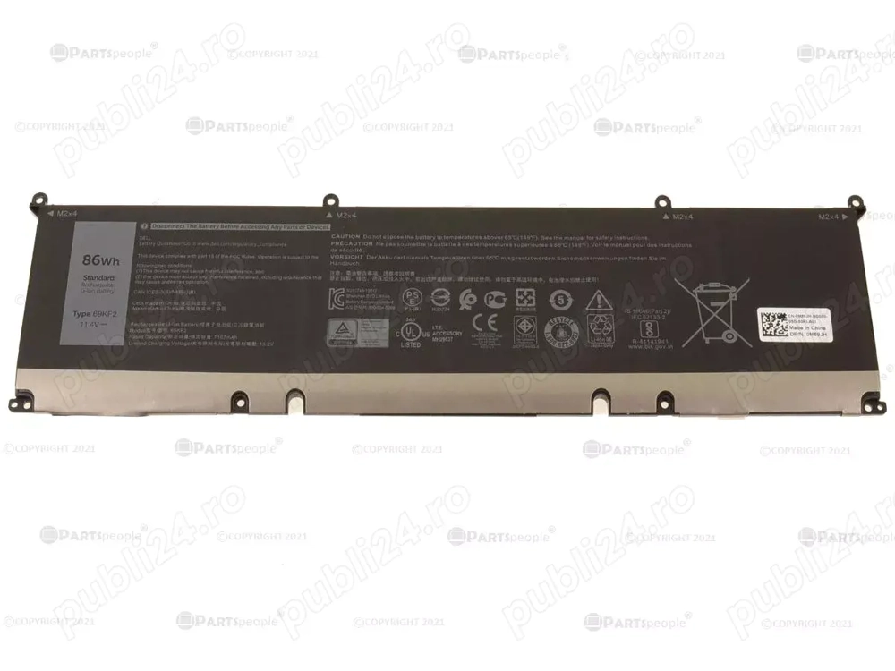 Baterie pentru DELL G16 7620 7630 Precision 5550 5560 5570 XPS 9500  Alienware M15 R3 Type 69KF2