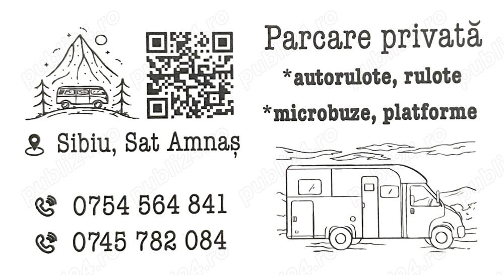 parcare rulote autorulote ambarcatiuni microbuze