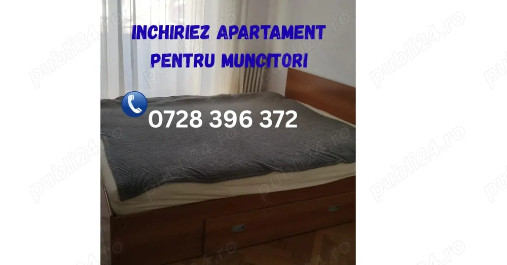 Închiriez apartament cu 3 camere pentru muncitori