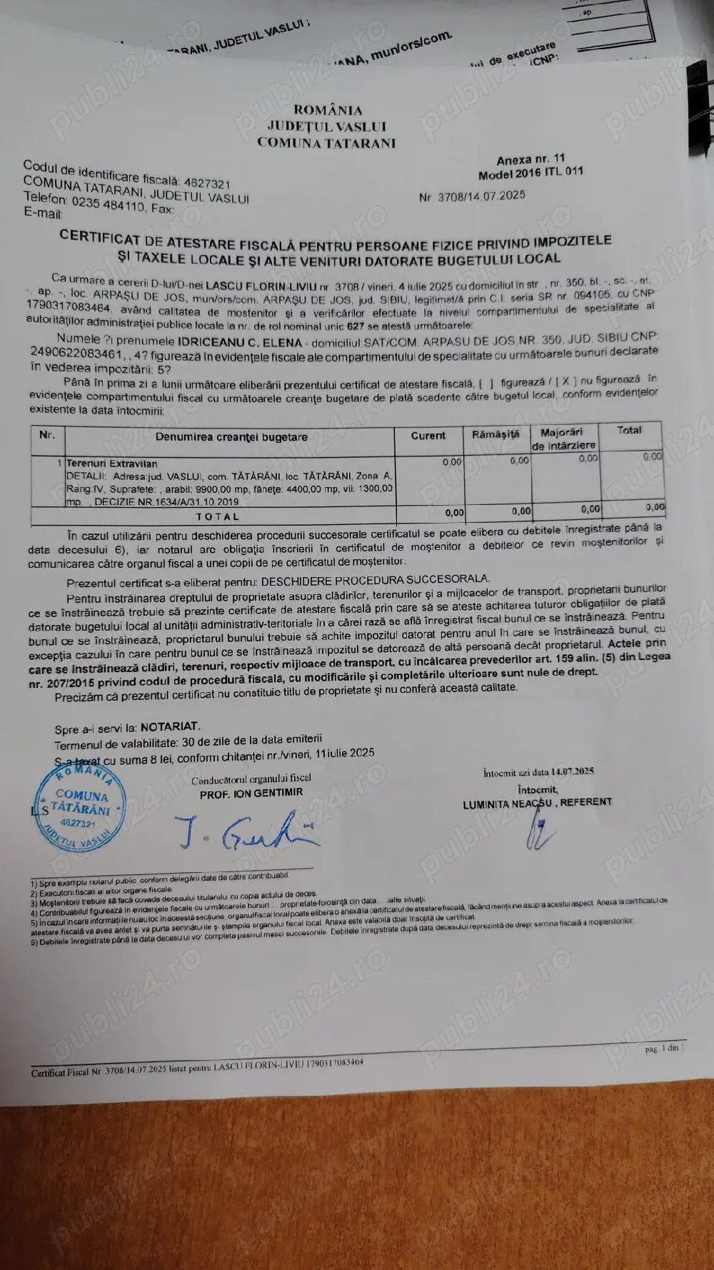 Vând pachet de 4 parcele 250000 negoceabil