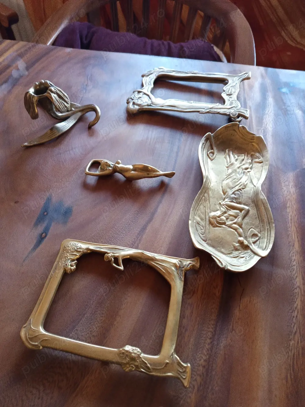 set Art Nouveau sec XIX-lea bronz 