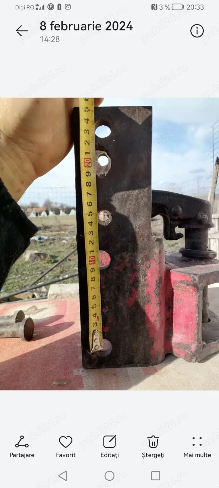 Vând cupla remorcare tractor