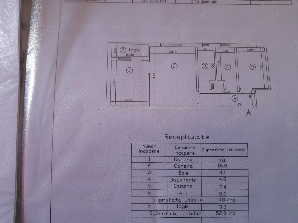 Apartament 3 Cam semidecomandat Iasi  Etaj 1