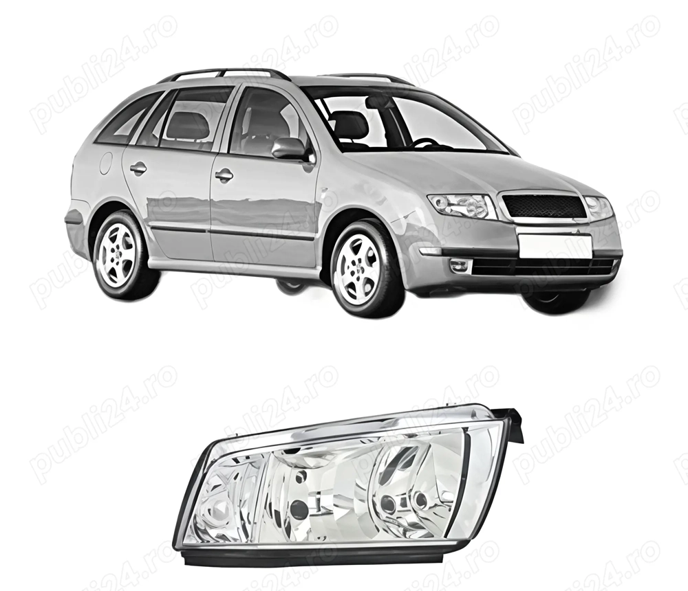 Vând pereche (stânga+dreapta) de faruri fata SKODA FABIA I Combi (6Y5) 