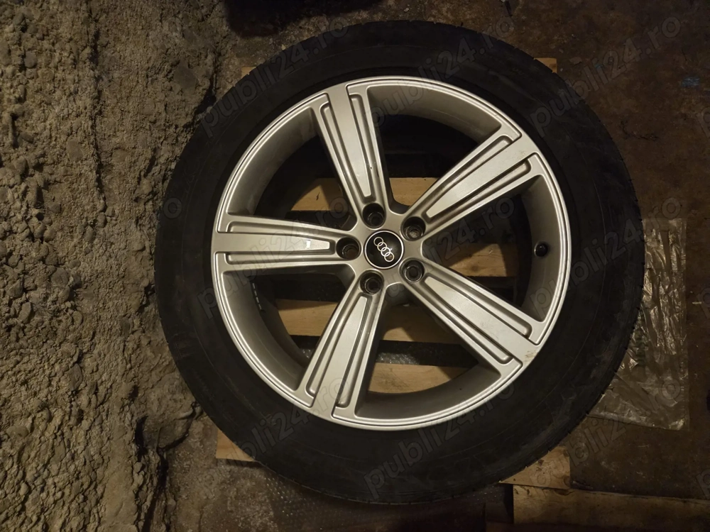 Jante aliaj originale Audi 19" S-Line A8 Q5 cu anvelope vara Goodyear 235/55 R19 101W