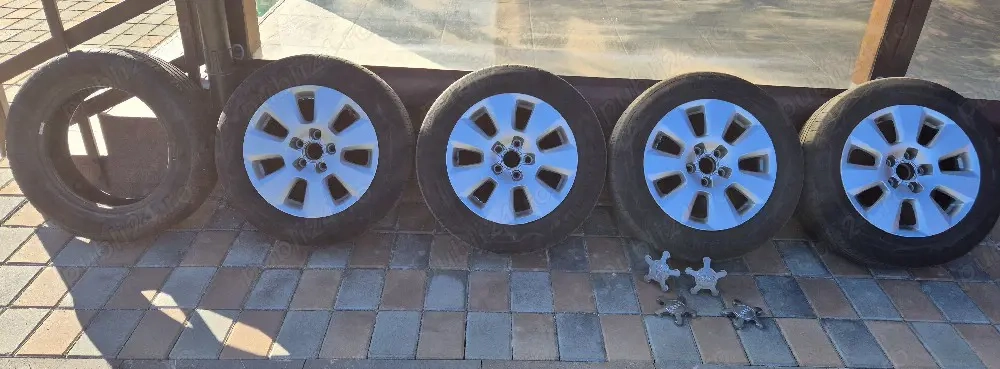 Jante originale Audi r16 cu 5 anvelope de vara Continental 205/60 R16