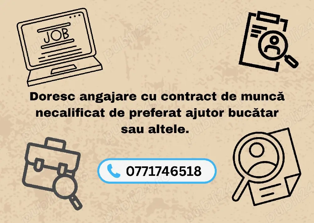 Caut loc de munca - Serios si punctual!