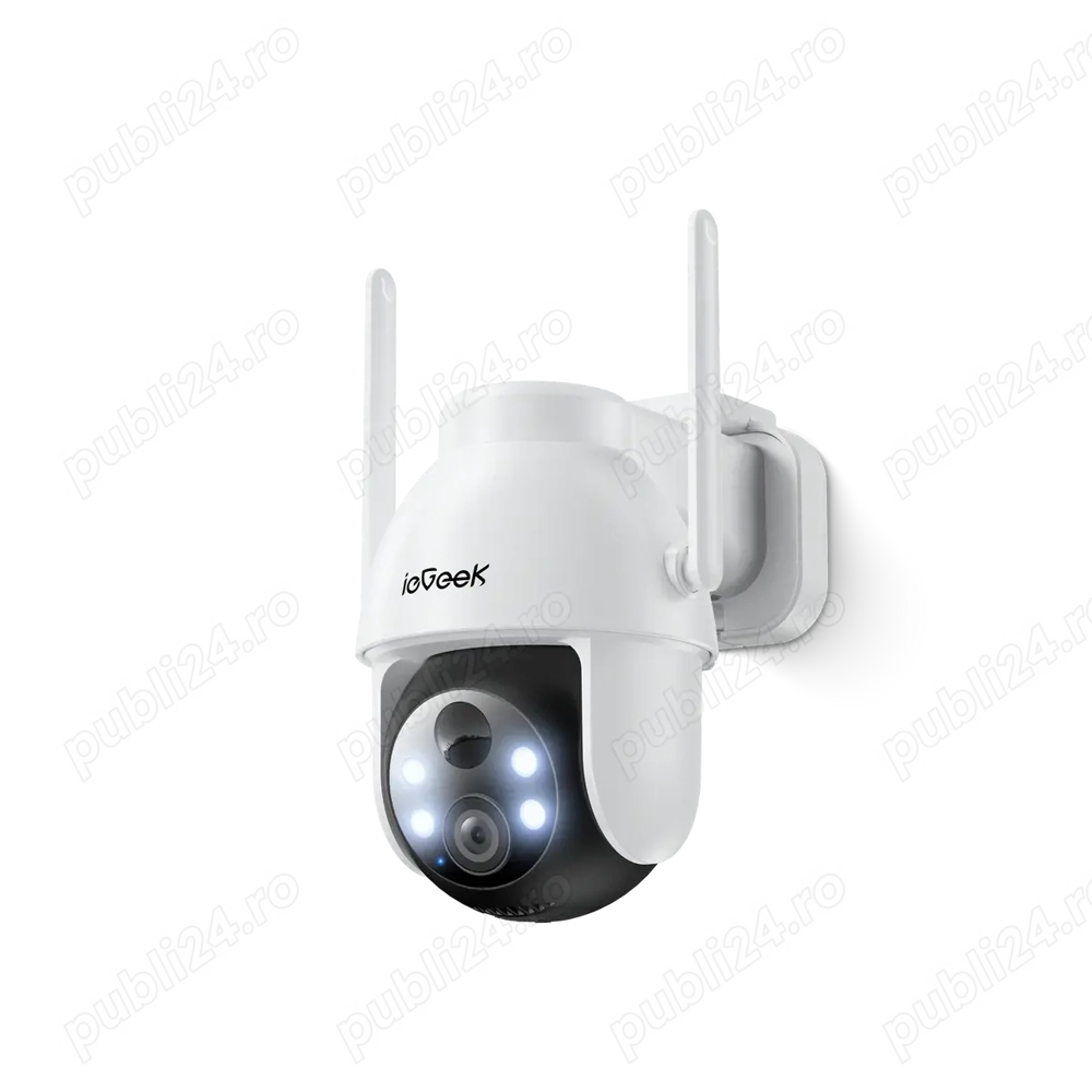 Camera de supraveghere solara WI- FI pe bateri pentru exterior ieGeek 2K 3MP HD 360  WLAN 2.4GHz