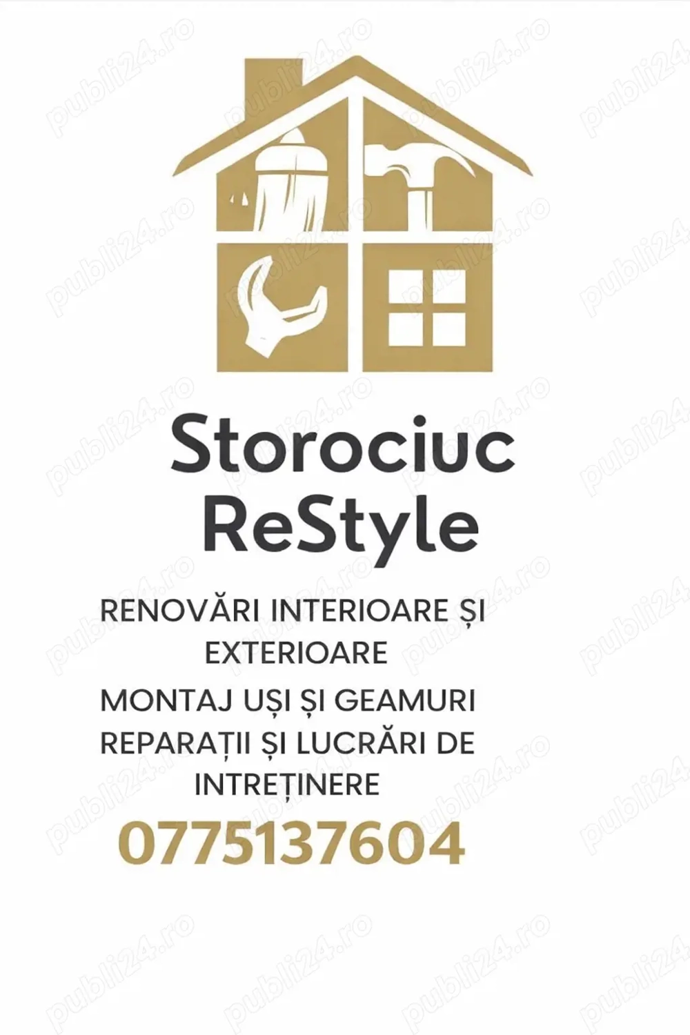 Renovari interioare si exterioare, decorative, montaj usi si ferestre 