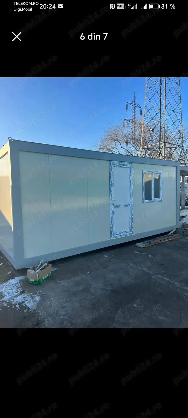 container modular pentru birou 2,40x6 echipat complect   