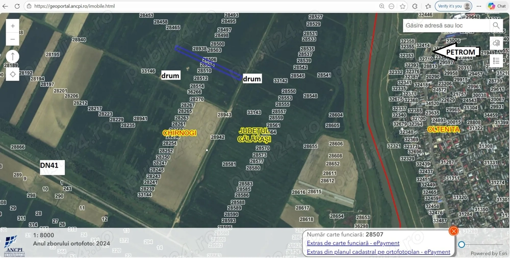 vand teren extravilan 7300 mp Chirnogi - Oltenita