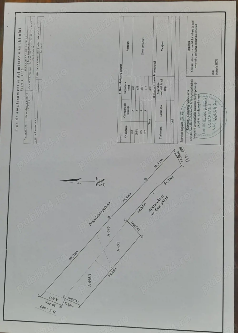Vanzare teren intravilan Broscauti