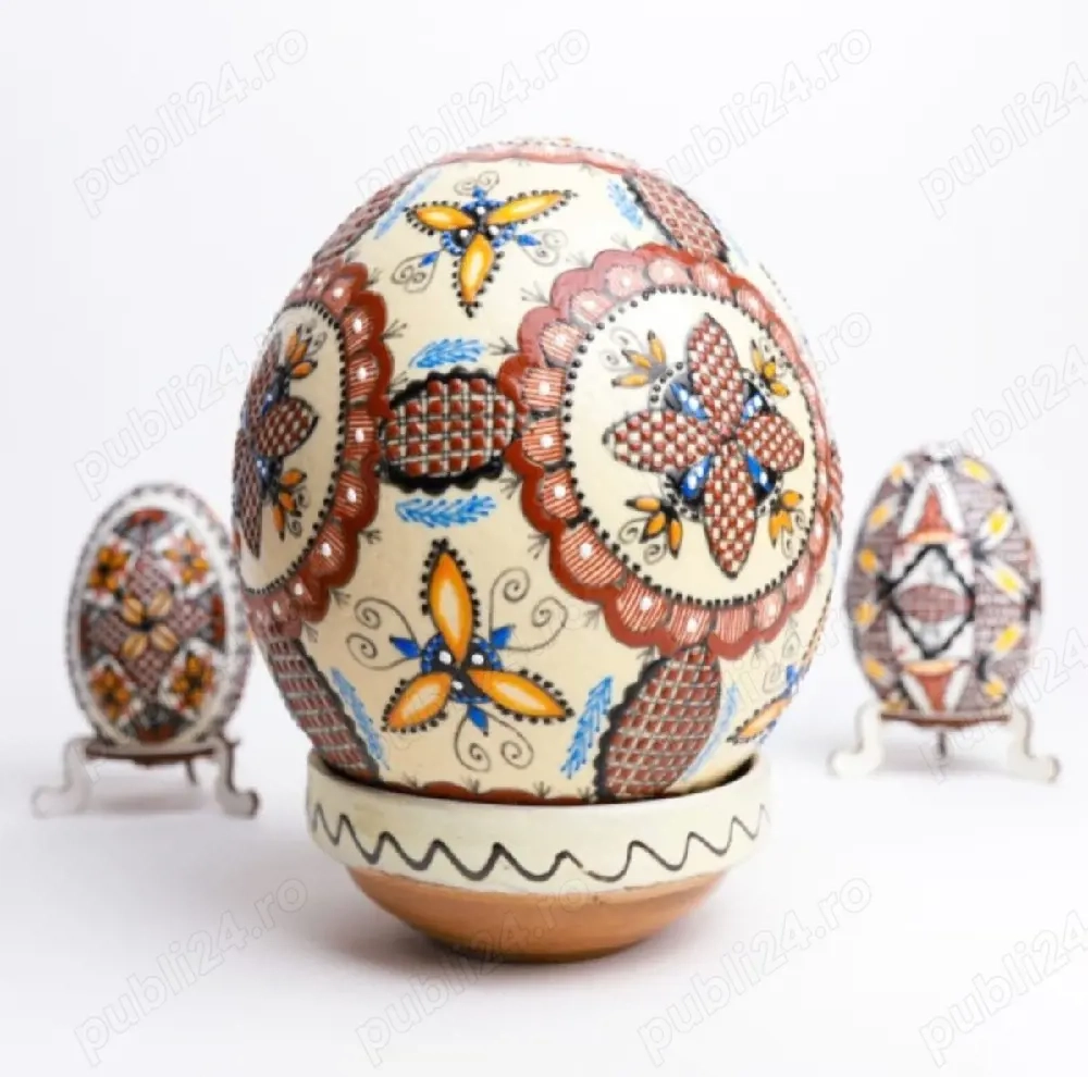 Oua de struti - de incondeiat pictat