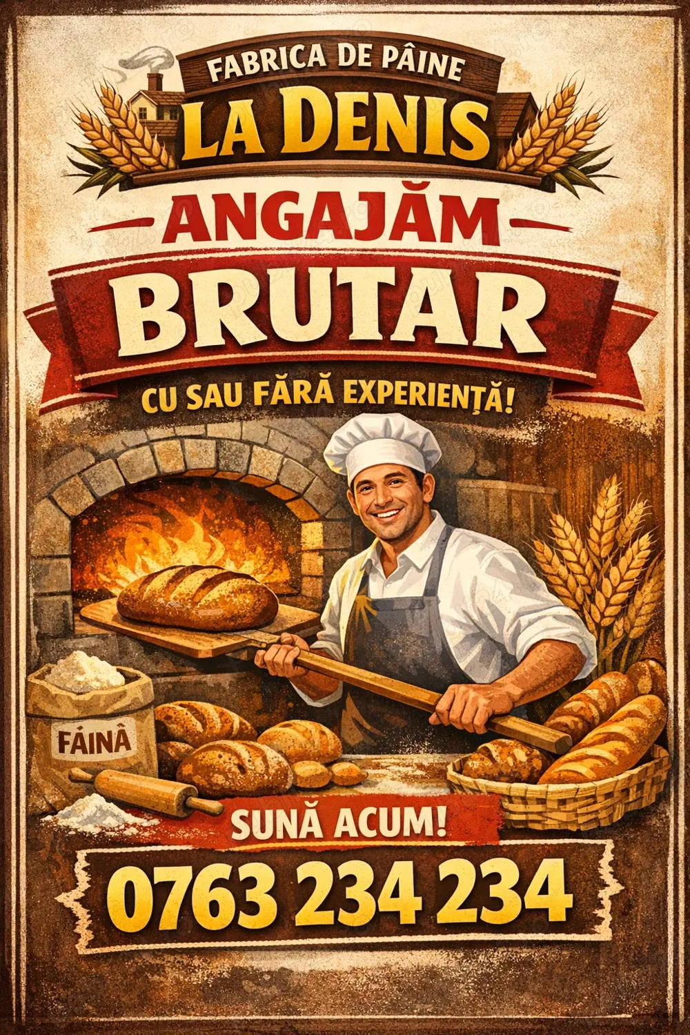 Brutărie din Hunedoara angajează brutar