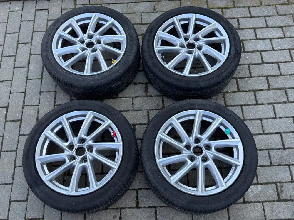 Jante aliaj VW 5x112 17 inchi cu cauciucuri vară Continental 2023