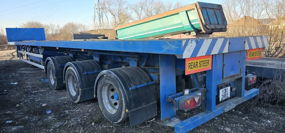 Trailer 3 axe Nooteboom, platformă extensibilă la 36 m