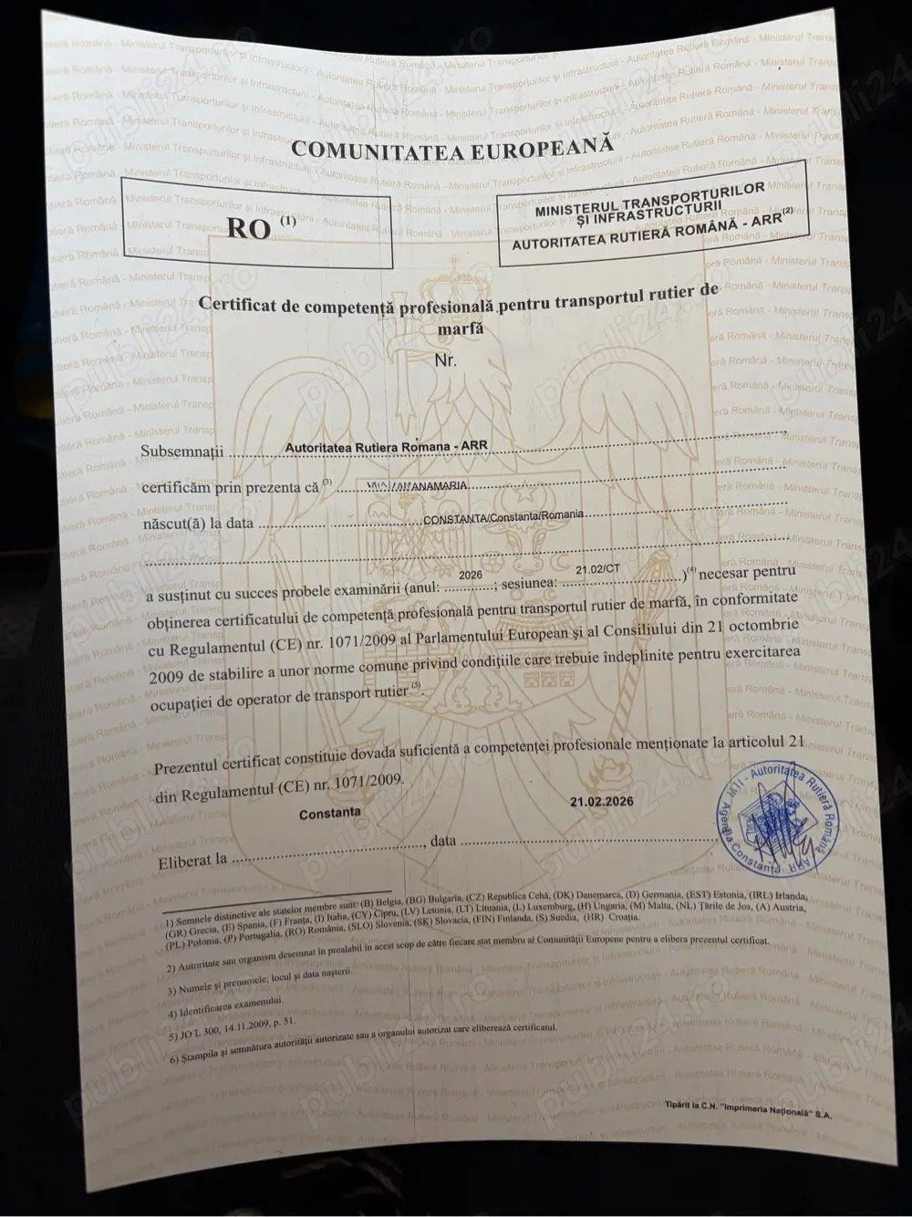 Manager de transport Constanta 