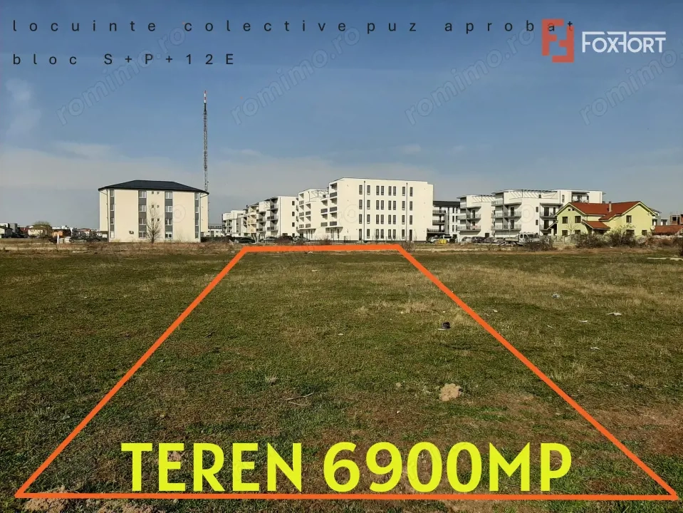 Teren locuinte colective /PUZ aprobat - Giroc