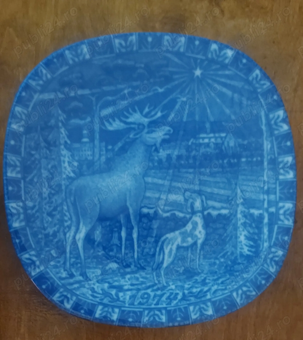 Farfurie De Colectie Serie Limitata Rörstrand Suedia - Craciun - Anul 1974