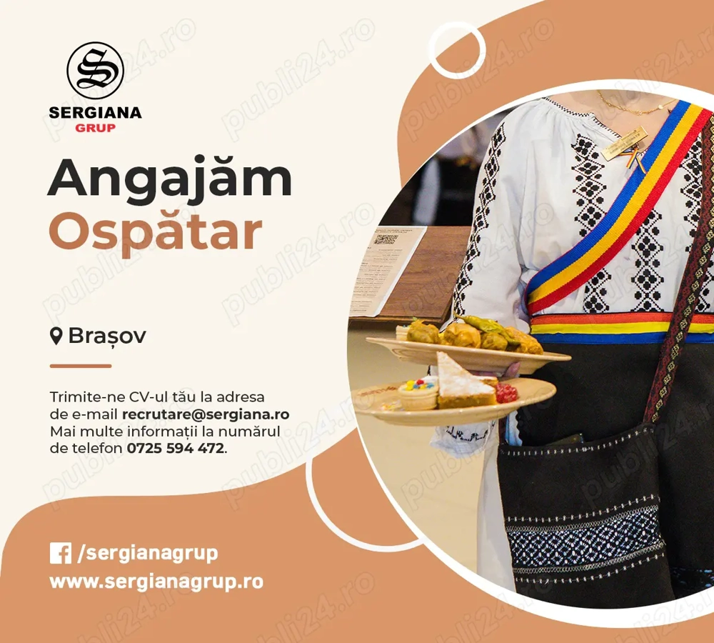 ospatar pentru restaurantele Sergiana