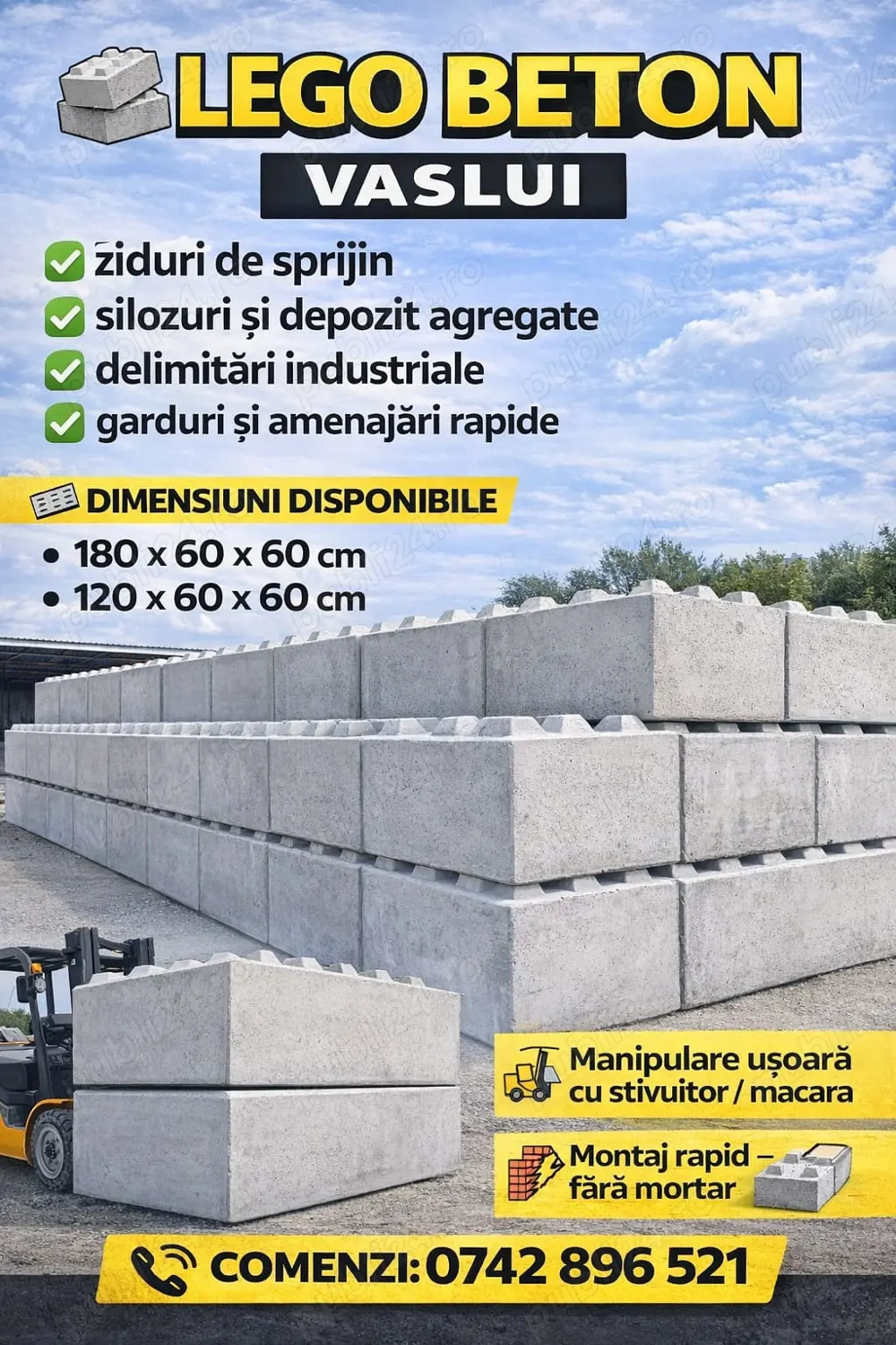  Vindem blocuri prefabricate tip LEGO