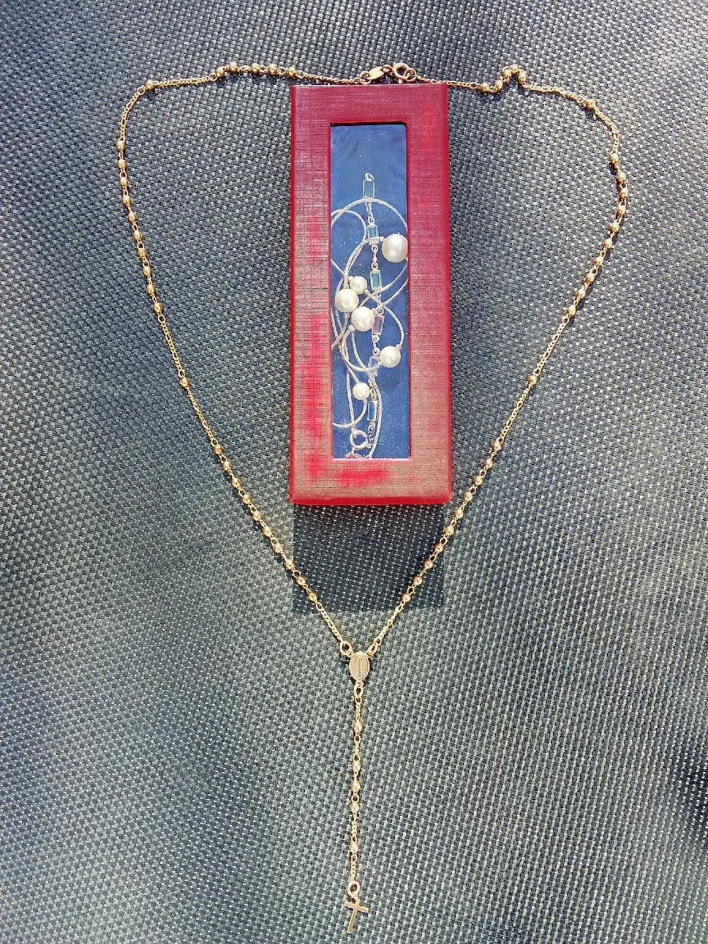 lanț dama suflat in aur și brățară si rozar 