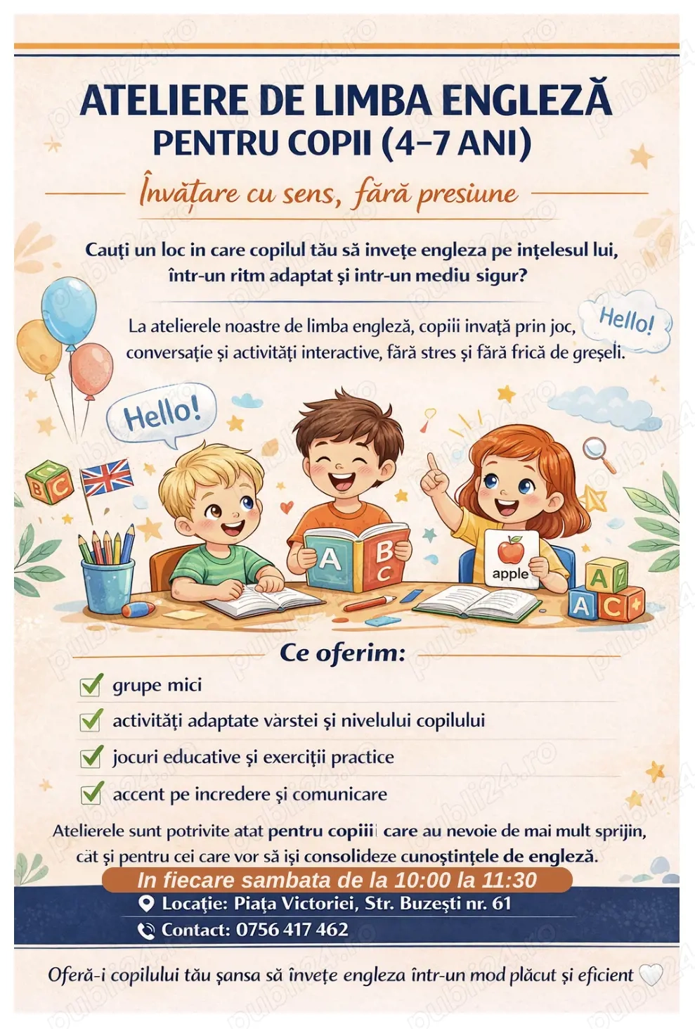 Atelier limba engleza