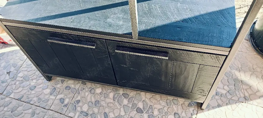 mobila cu rafturi lemn vopsit