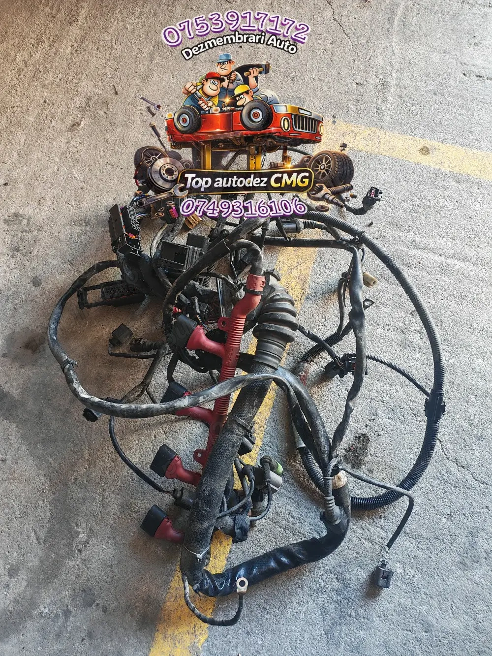 Instalatie electrica motor Audi A4 B6 B7 2.0 i Benzina ALT cutie automata cablaj motor